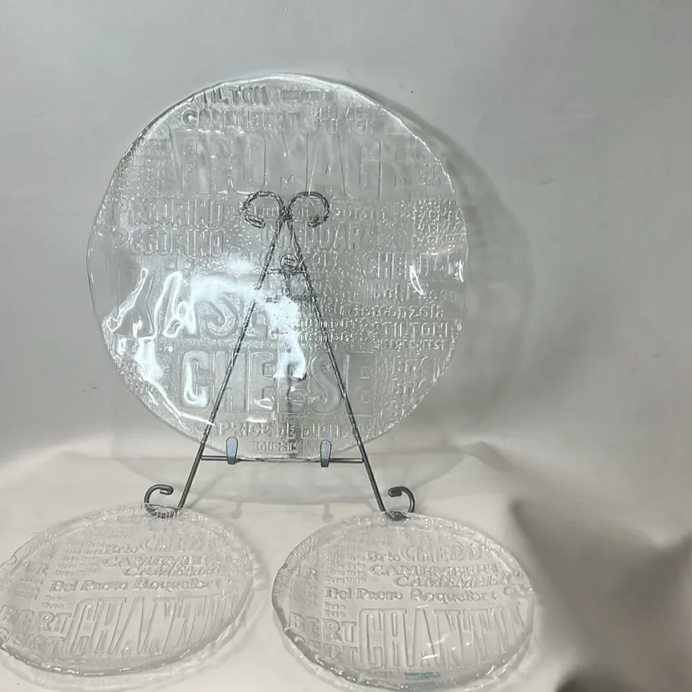 Chartecurie Tray 11 1/2 Serving Cutting Platter Saucers 7 1/4 In Embossed Italy